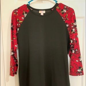 NWOT- LulaRoe Minnie Mouse 3/4 Sleeve Womens M top
